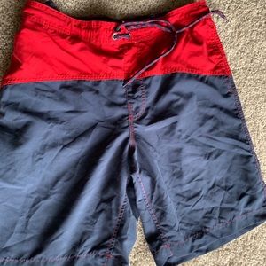 Blue and Red swim Trunks